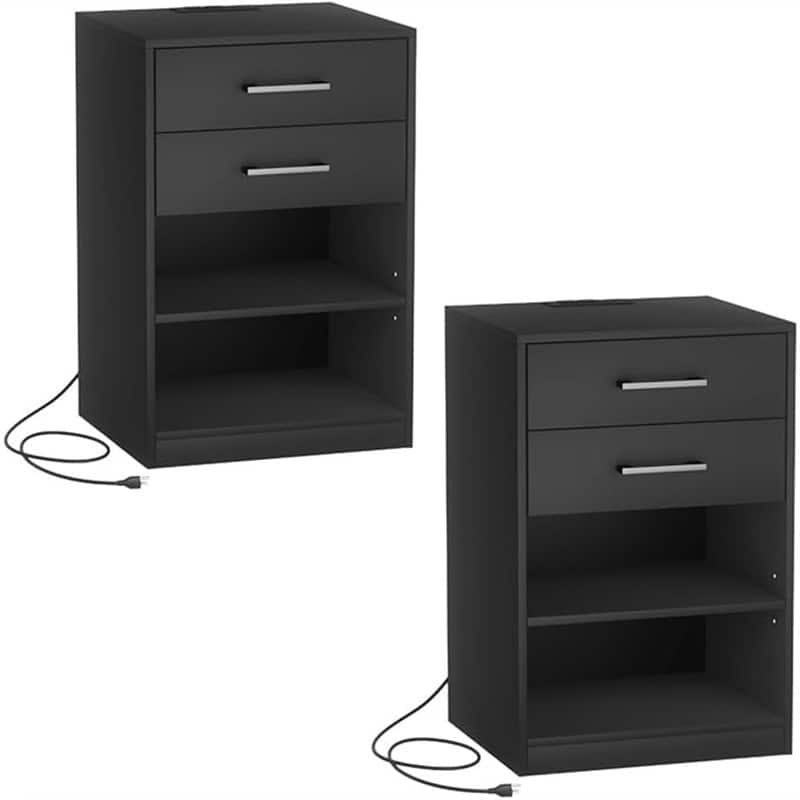 Nightstands Set of 2 with 2 Drawers