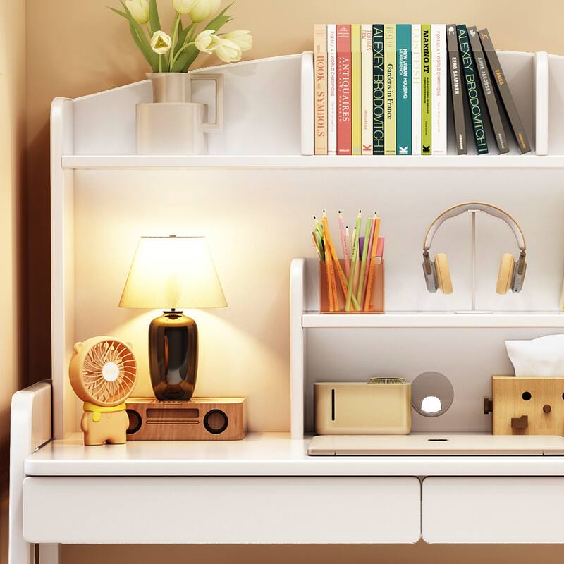 Kids Writing Desk Child Learning Study Desk Rectangle Computer Desk - 36.6" x 21.7" x 54.3"