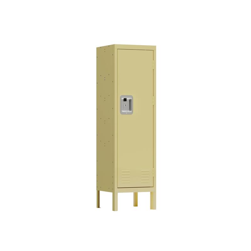 Roomfitters 1 Door Tall Metal Storage Locker, Retro Industrial Steel Cabinet for Gym Office or Bedroom