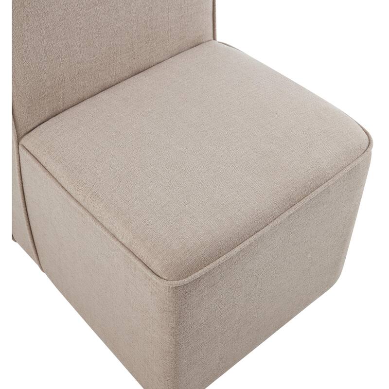 Modern 2 Piece Kitchen Dining Chair Set with Hidden Casters, Stain Resistant, Waterproof for Dining Room Kitchen Living Room