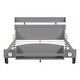 preview thumbnail 5 of 9, Gray Nordic Full Size Car-Shaped Platform Bed w/ Storage Shelf Upholstered Bed Frame No Box Spring Required, Space-Saving