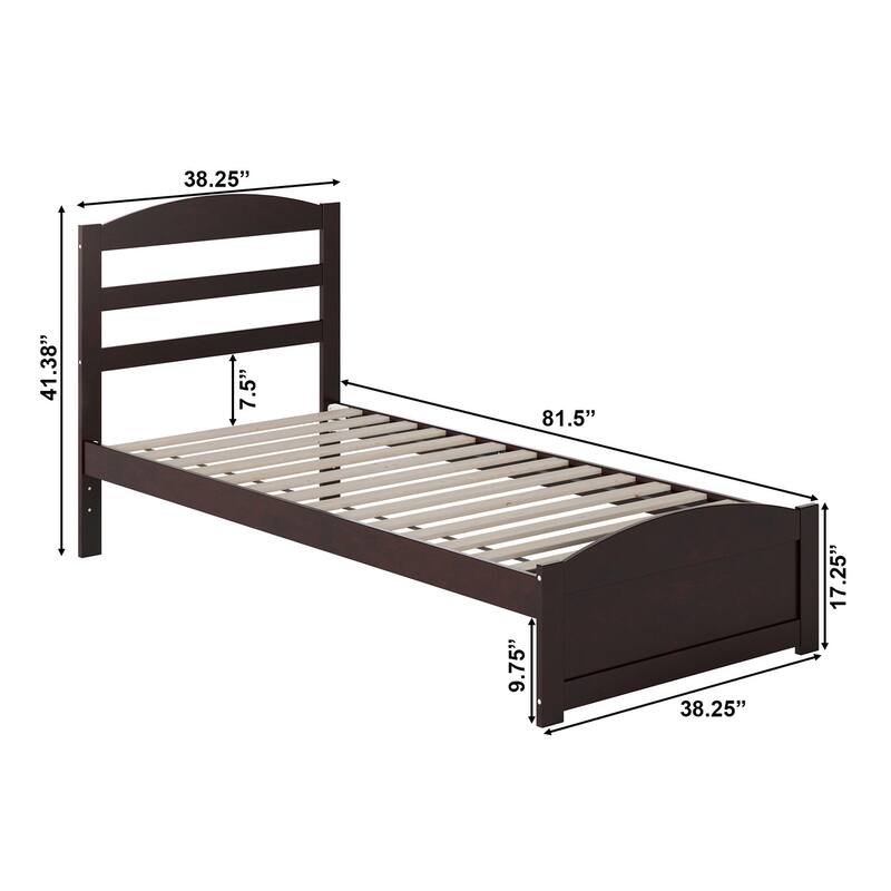 Warren Solid Wood Platform Bed with Footboard