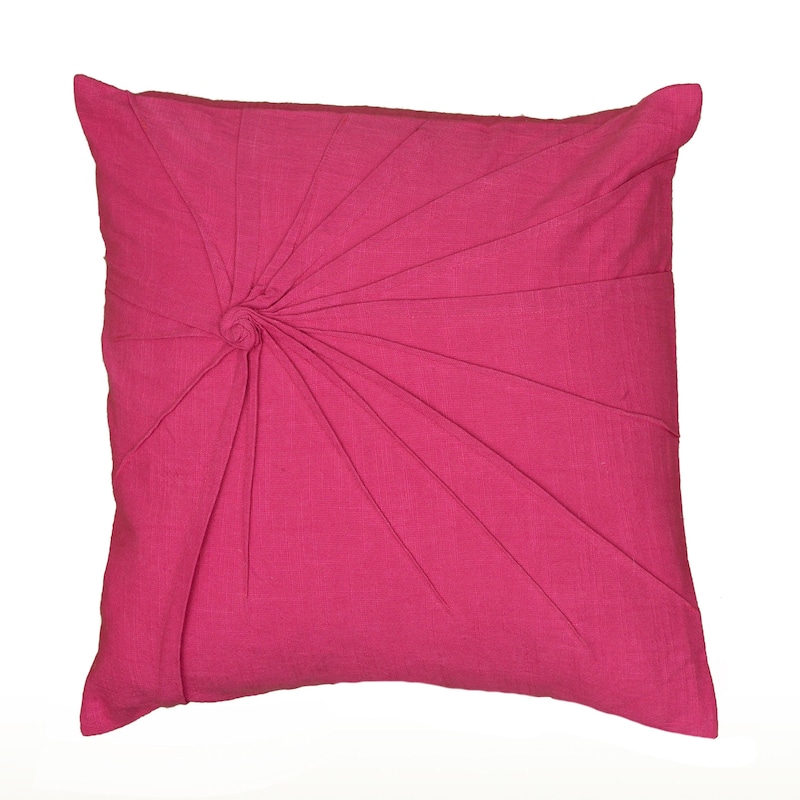 Twisted Knot Cotton Throw Pillow with Removable Cover