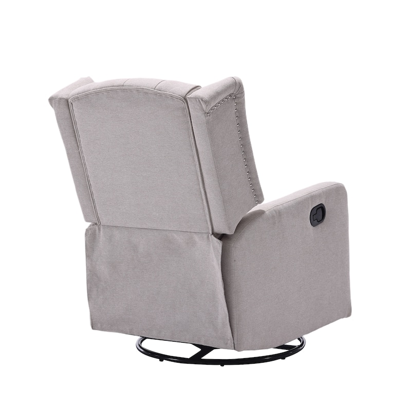 Swivel Recliner Rocking Lounge Chair with Footrest, Glider Motion, and Ergonomic Design