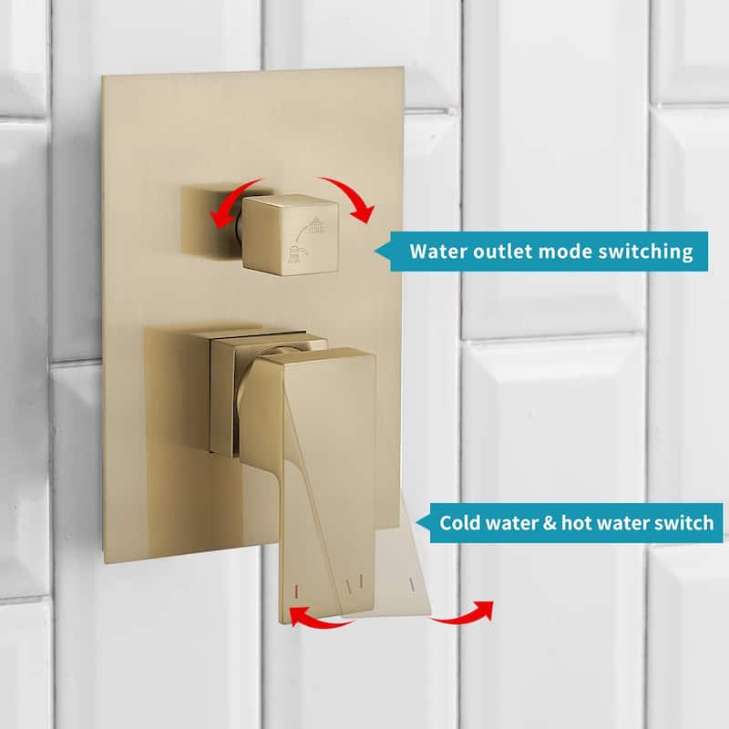 WIZ 2-Spray 12 in. Wall Mount Shower Head System Shower Faucet