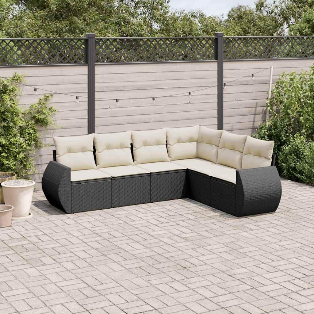 vidaXL Garden Sofa Set Black
