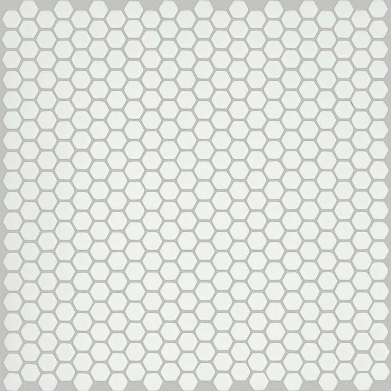 Shaw 392TS Retro Hex - 12" x 12" Hexagon Floor and Wall Tile - Sold by - White Hex