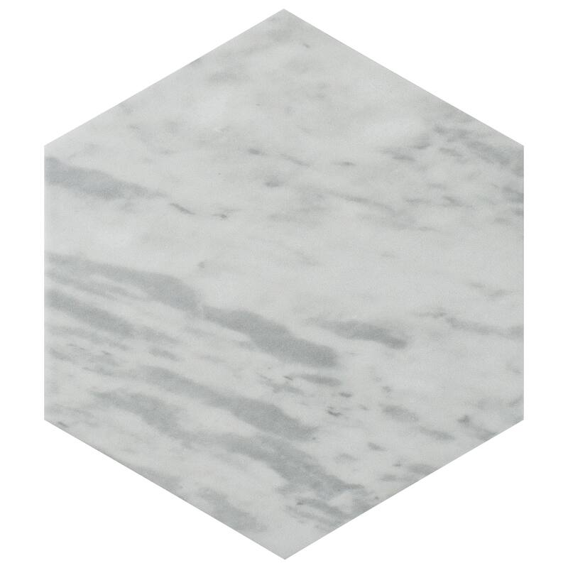 Merola Tile Classico Bardiglio Hex Light 7" x 8" Porcelain Floor and Wall Tile