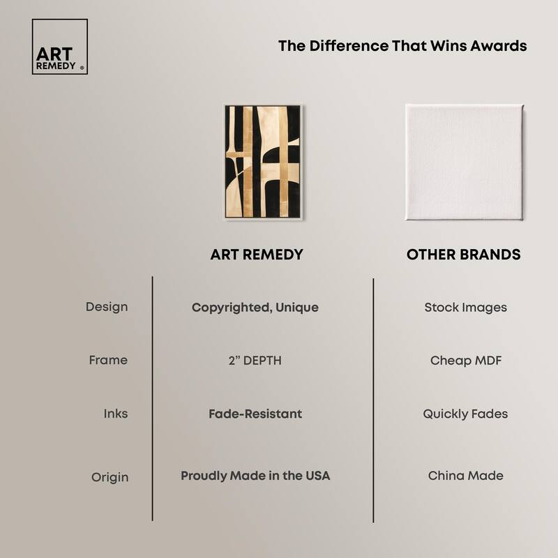 Noir and Gold I Canvas by Art Remedy