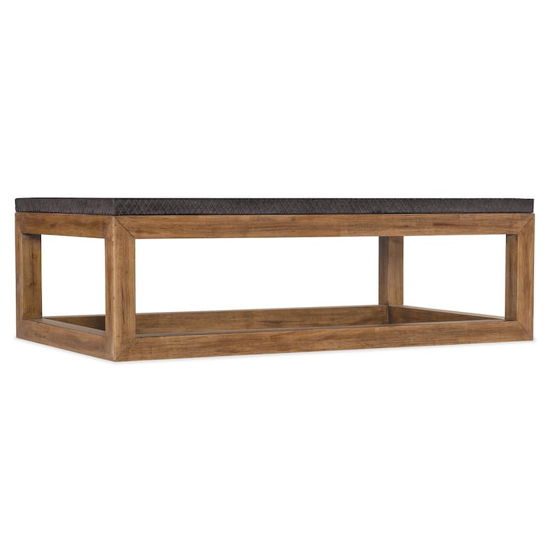 Big Sky Cocktail Table - 53.75"W x 31.75"L x 17.25"H - Furrowed Bark
