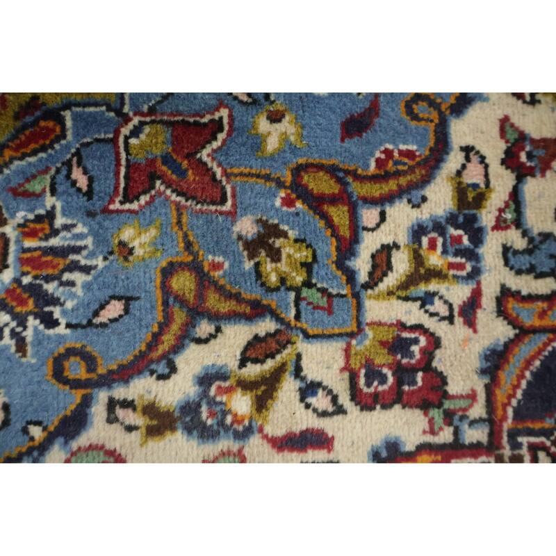 Hand Knotted Oriental 100% Wool Carpet Traditional Floral Red Kashan Area Rug - 13' 5'' X 9' 7''