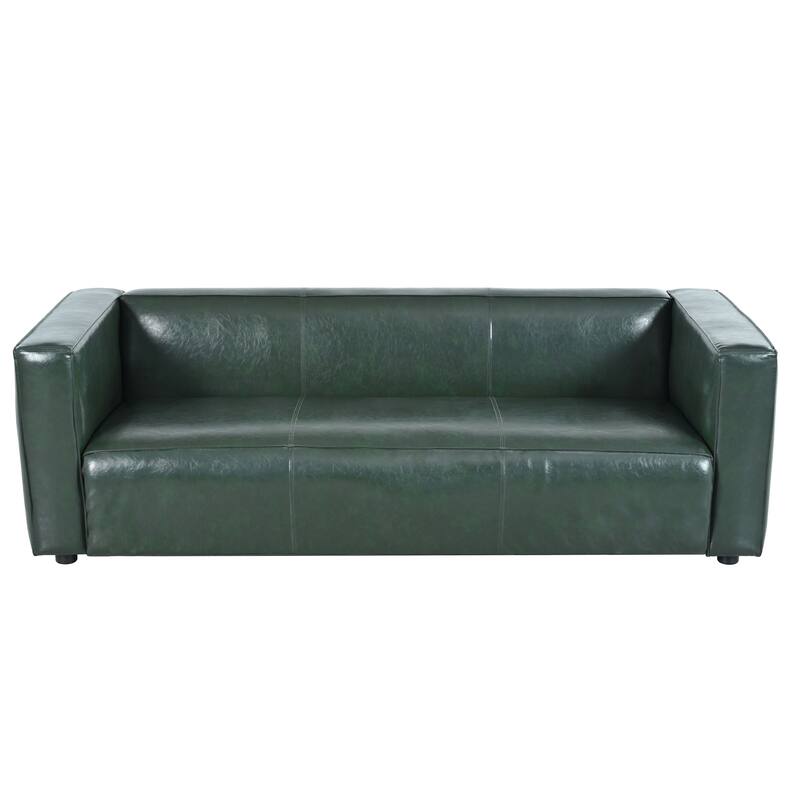 84.25" PU 3-Seater contemporary style Sofa with Birch Wood Legs for living room