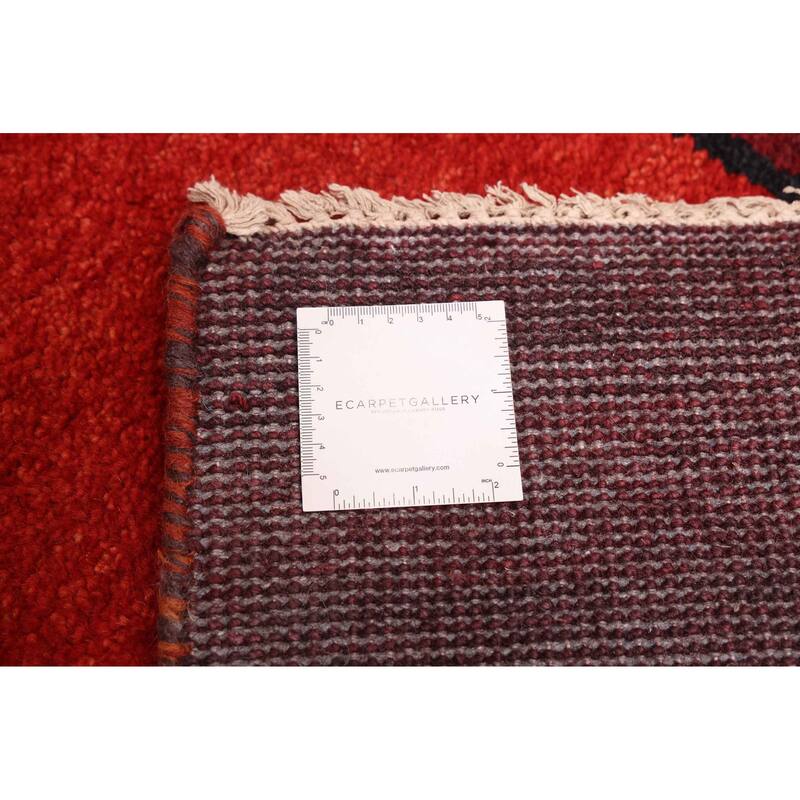 ECARPETGALLERY Hand-knotted Peshawar Ziegler Red Wool Rug - 4'11 x 6'11