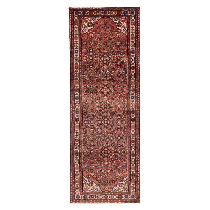 ECARPETGALLERY Hand-knotted Andelz Light Red Wool Rug - 3'8 x 11'1
