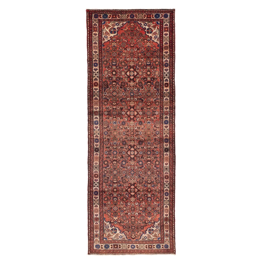 ECARPETGALLERY Hand-knotted Andelz Light Red Wool Rug - 3'8 x 11'1