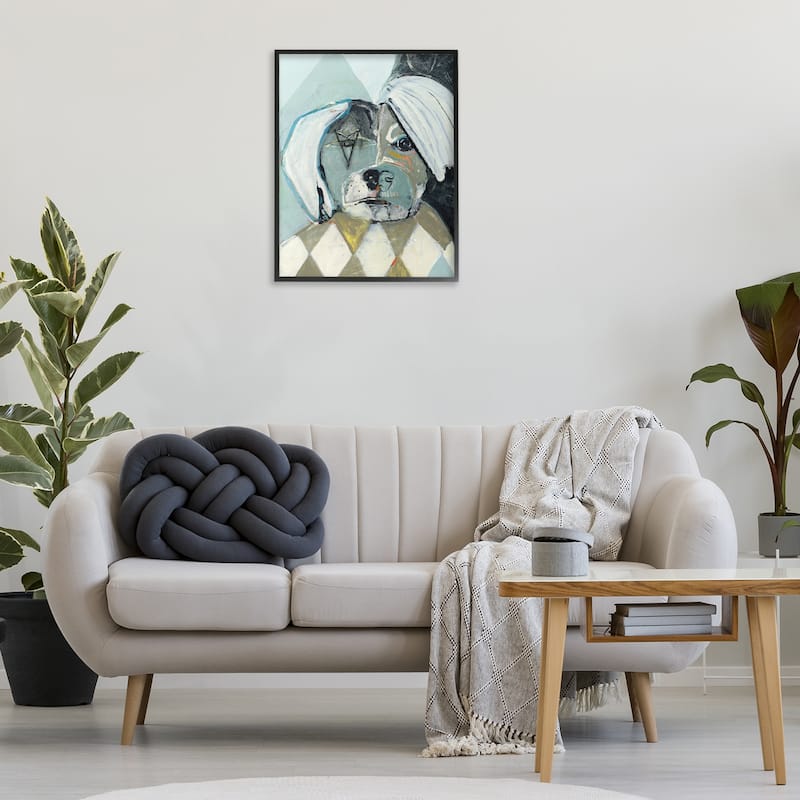 Stupell Abstract Dog Face Portrait Framed Giclee Art Design By Stacy Milrany