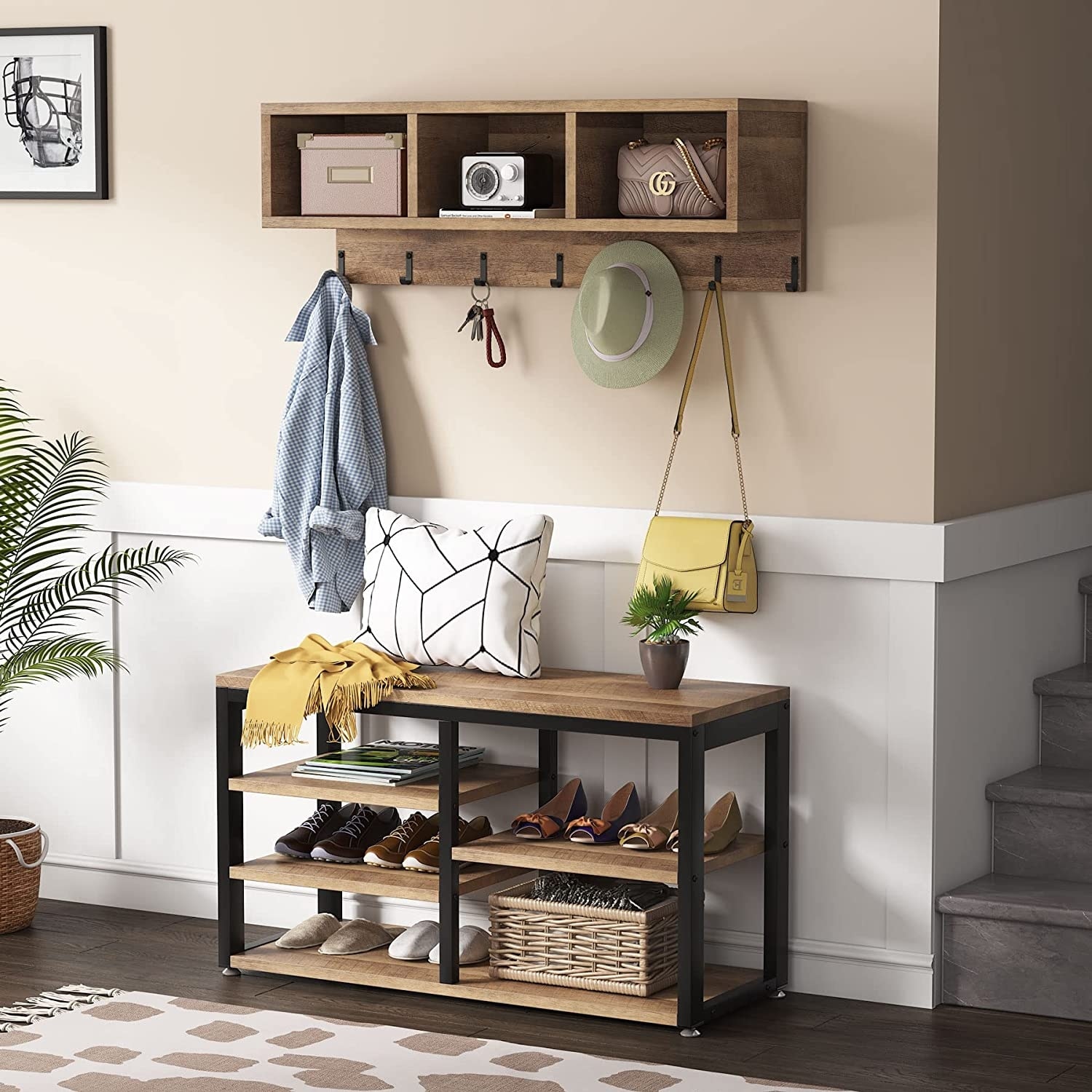 Shoe and shop jacket rack