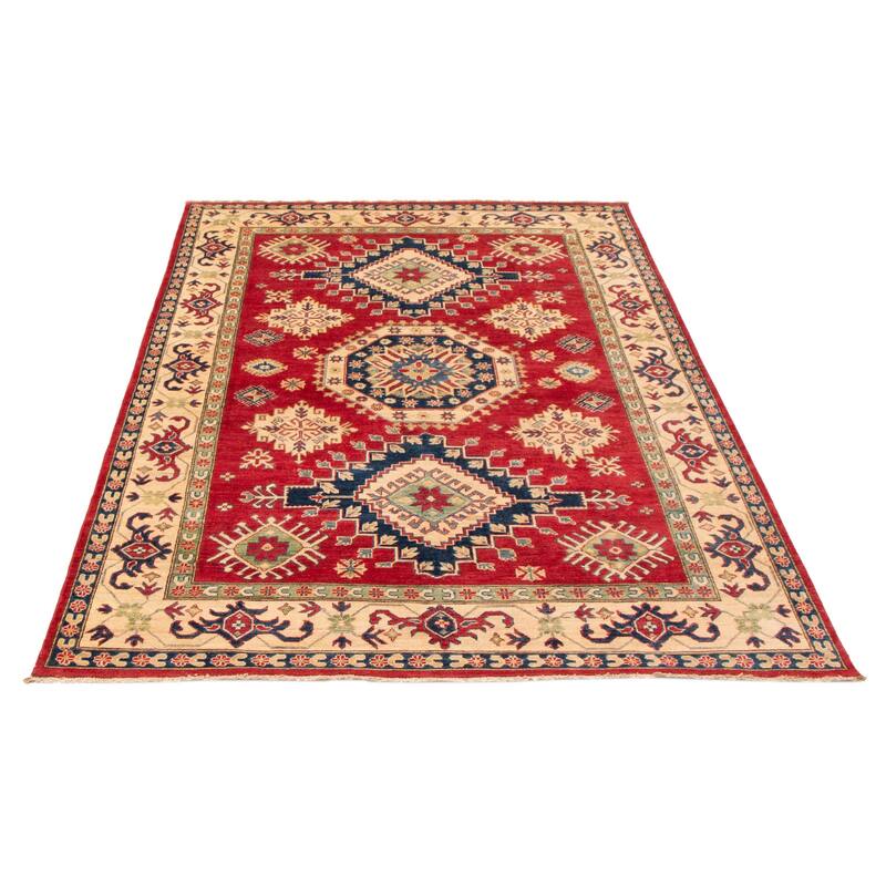 ECARPETGALLERY Hand-knotted Finest Ghazni Dark Red Wool Rug - 6'7 x 9'5