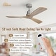 preview thumbnail 40 of 86, Sofucor 48/52 Inch Ceiling Fan with Light, Solid Wood Blades for Living Room, Bedroom,Smart Optional