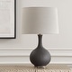 preview thumbnail 3 of 6, Uttermost Rimini Black Glaze Table Lamp - 24.25" H X 15" W X 15" D