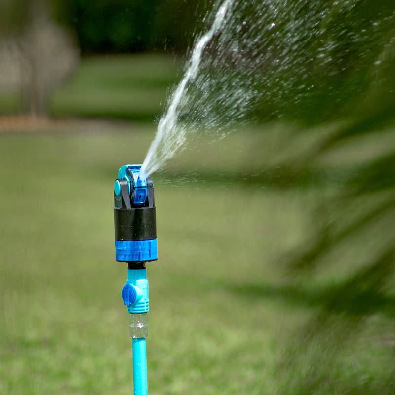 Aqua Joe 6-Pattern HD Sprinkler/Mister w/ Metal Tripod Base,4100 Sq.Ft - 25.5
