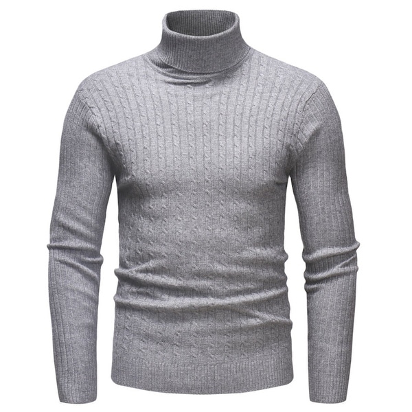 grey turtleneck sweater mens