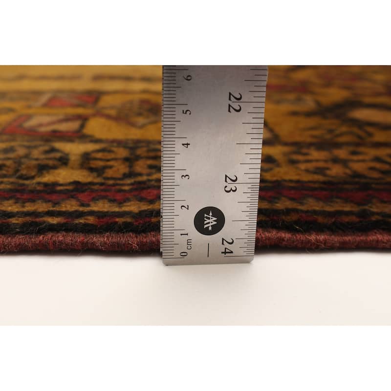 ECARPETGALLERY Hand-knotted Color Transition Red Wool Rug - 3'7 x 7'0