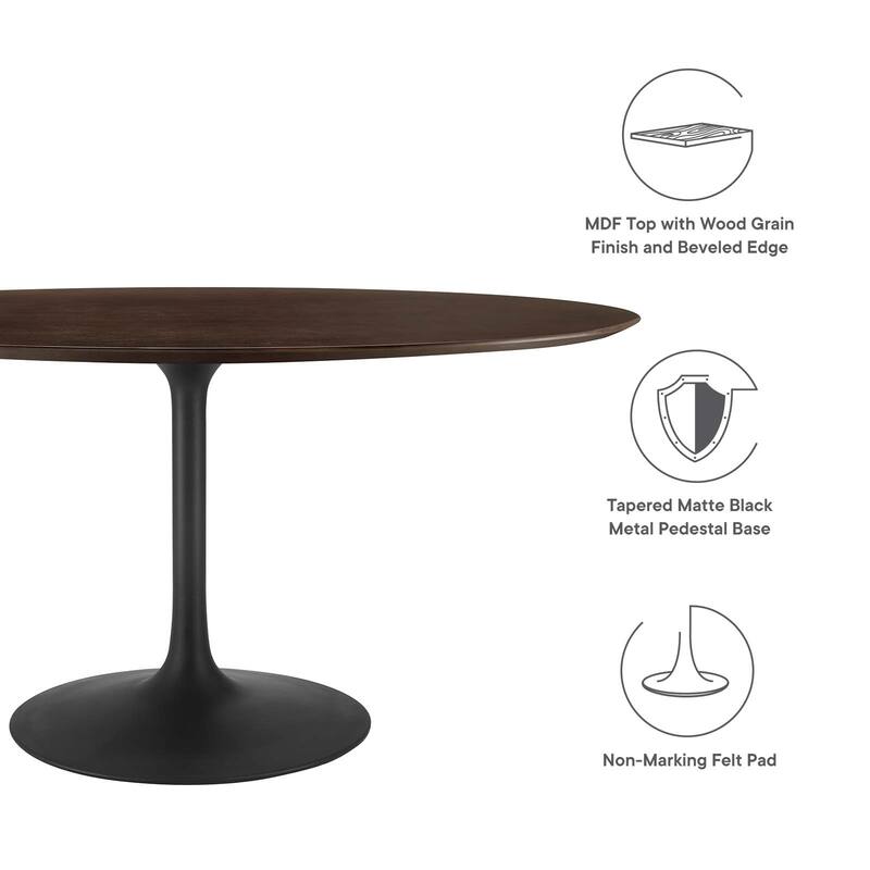 Lippa 60" Wood Oval Dining Table