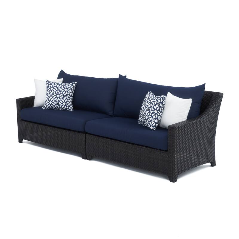 Deco 6 Piece Sunbrella Outdoor Patio Sectional & Table Set