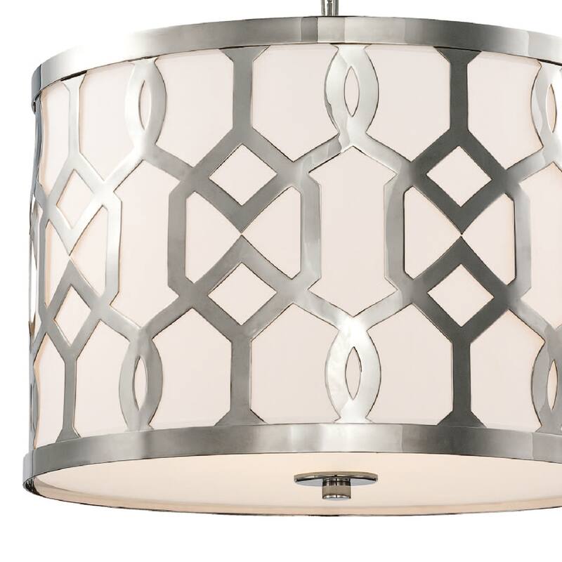 Libby Langdon for Crystorama Jennings 3 Light Polished Nickel Chandelier - 18.25'' W x 15'' H