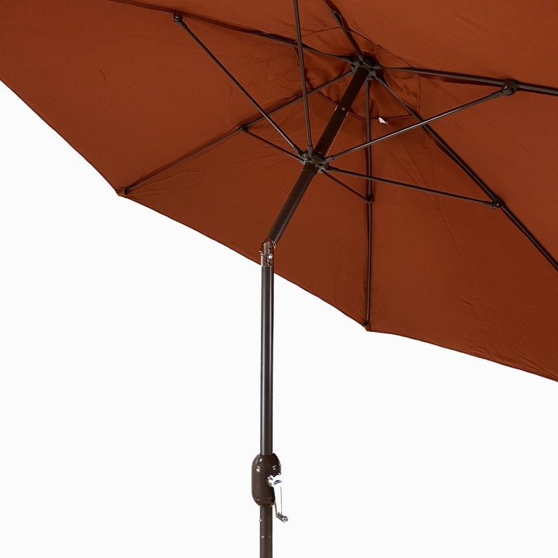 9 ft tropishade commercial patio umbrella Bronze Aluminum with Rust Polyester Cover (Base not included) : Patio Umbrellas : Patio, Lawn & Garden A sleek crank tilt adjusts with just a twist on this 9 Tropishade 9 ft. Aluminum Bronze