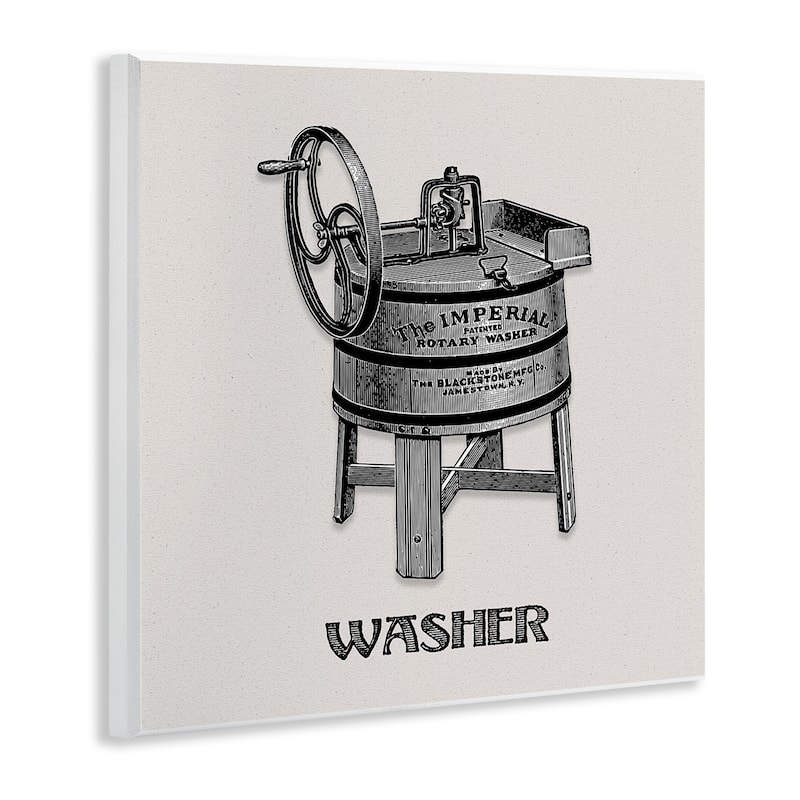 Stupell Antique Rotary Washer Wall Plaque Art Design By Val Rhodes