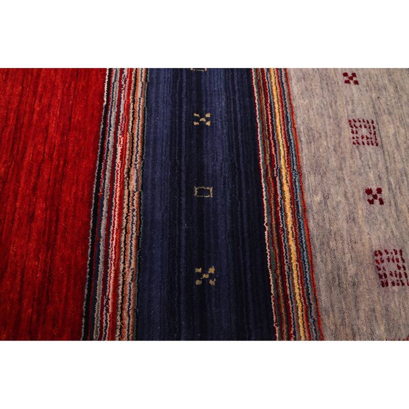 ECARPETGALLERY Hand Loomed Kashkuli Gabbeh Red Wool Rug - 6'5 x 9'8