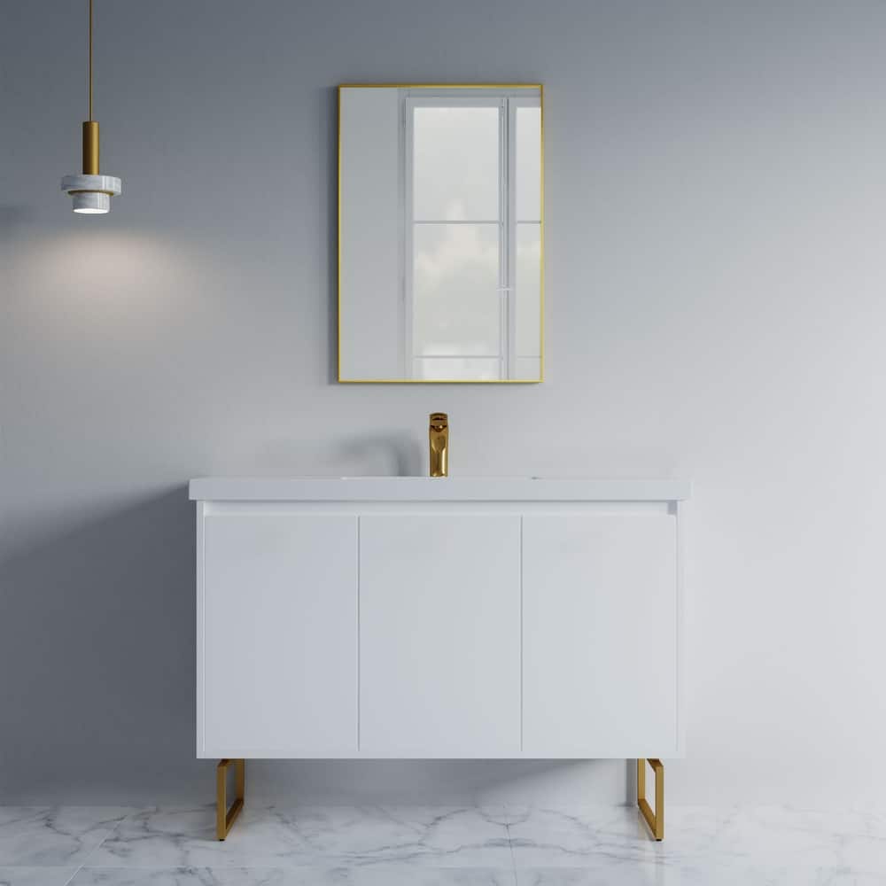 Kennan 48" Single Bathroom Vanity Set with Rectangle Legs