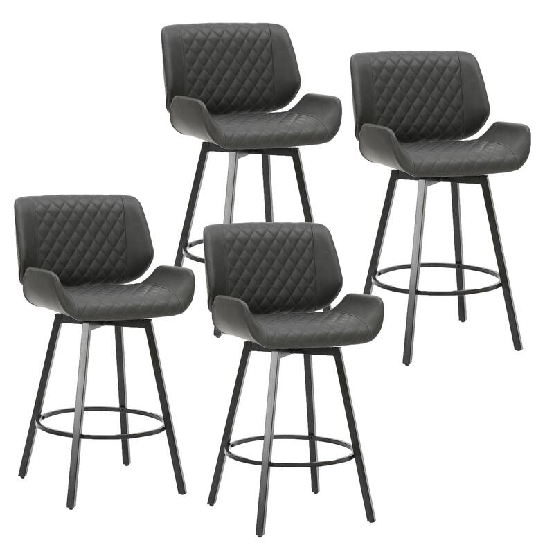 Modern 26" Counter Stool with Swivel, Set of 4