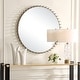 preview thumbnail 3 of 4, Round Iron Wall Mirror - 45.5" - Antique Brass Finish