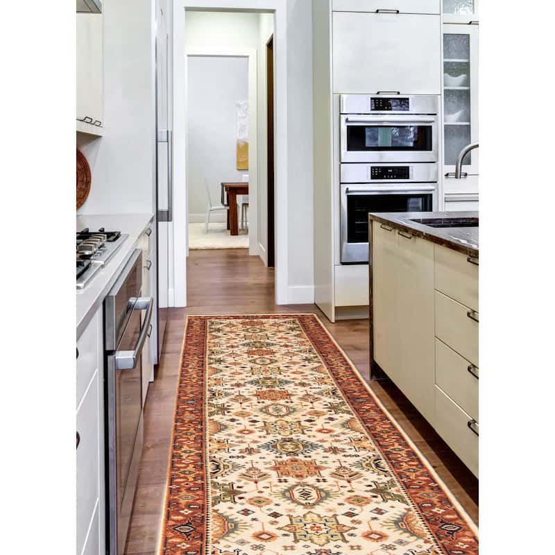 ECARPETGALLERY Hand-knotted Jules Sultane Cream Wool Rug - 2'6 x 11'8