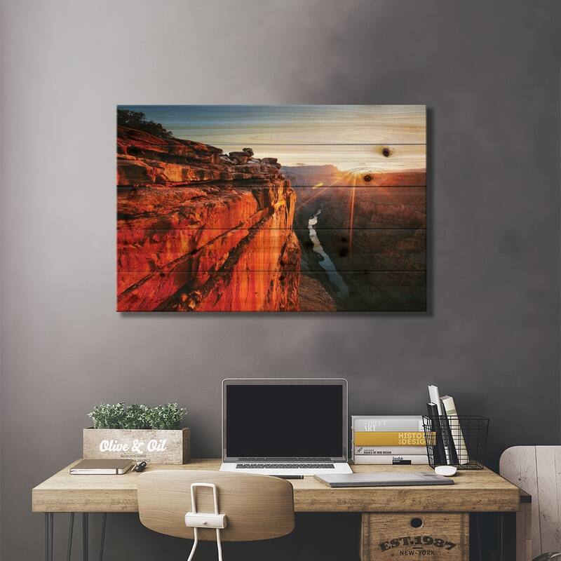 First Light, Toroweap Point, North Rim, Grand Canyon National Park, Arizona, USA Print On Wood by Matteo Colombo - Multi-Color