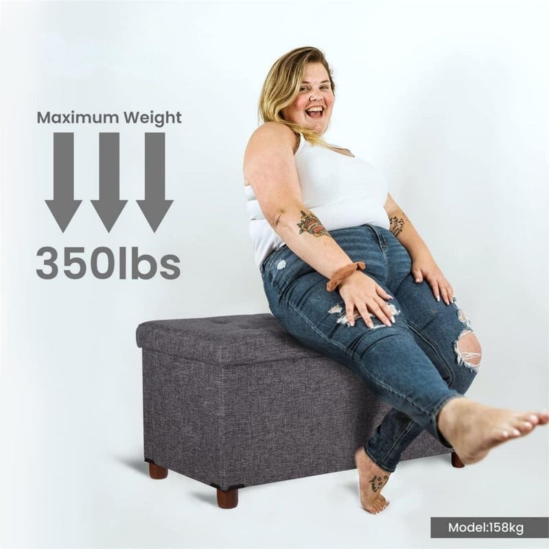 30 Inches Storage Ottoman Bench