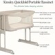 preview thumbnail 6 of 12, Evolur Kinsley Quickfold Portable Bassinet in Dark Gray, Adjustable Height, One-Step Fold, Wheels for Easy Mobility