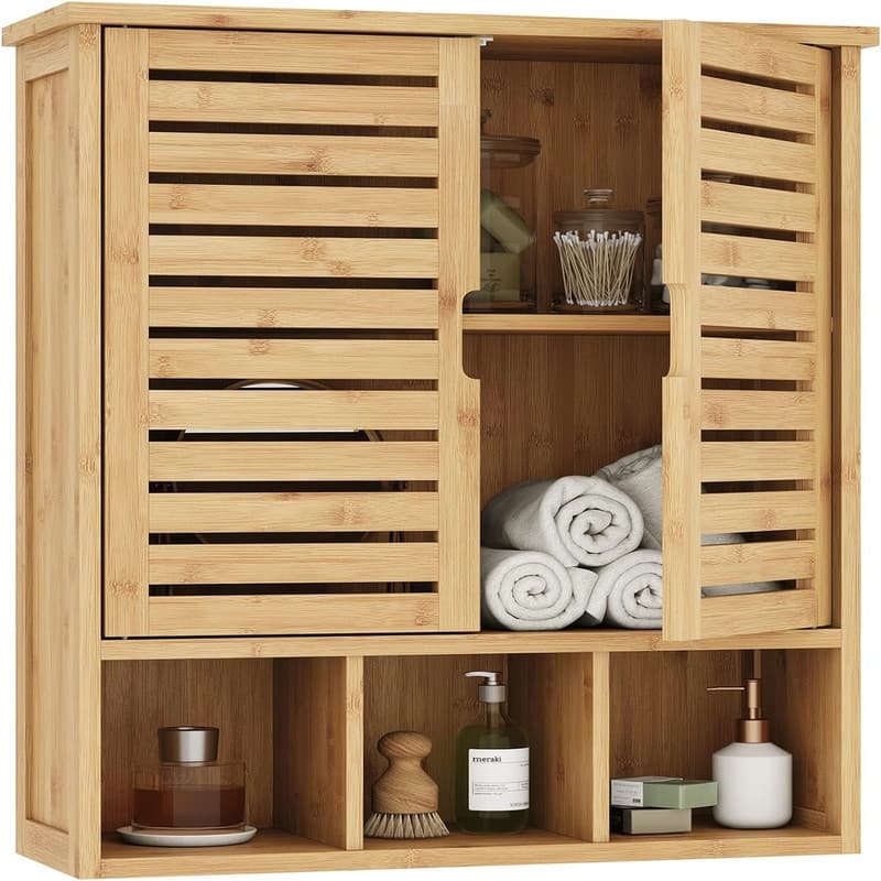Bathroom Wall Cabinet Wood Medicine Cabinets - 23''Lx7.9''Wx26''H