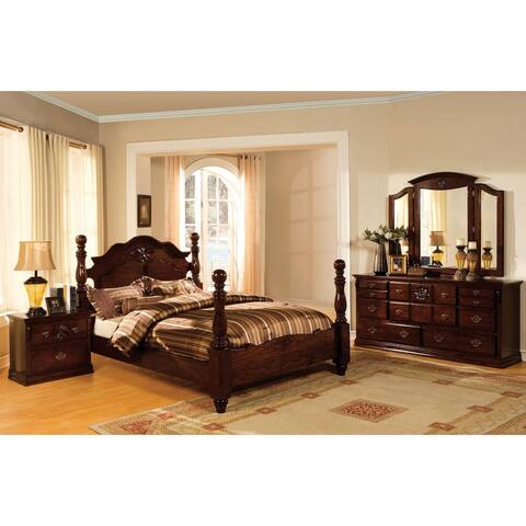Furniture of America Weston Traditional Pine 4-piece Bedroom Set