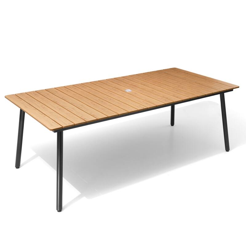 VredHom Outdoor Patio Aluminum Dining Table - Brown - 82.7 inches