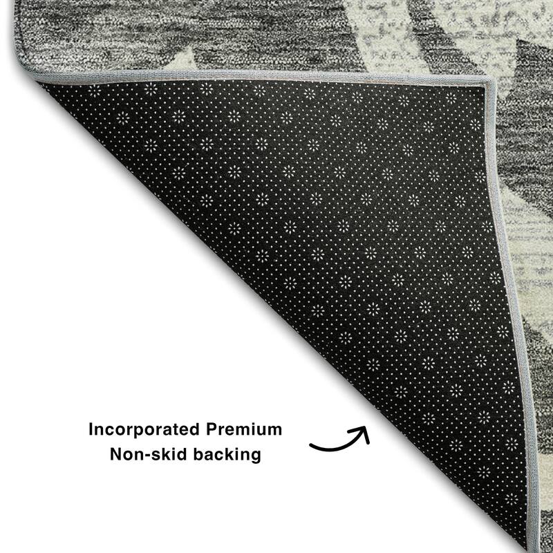 Premium Washable Super Soft Contempory Scroll Mayfield Rug
