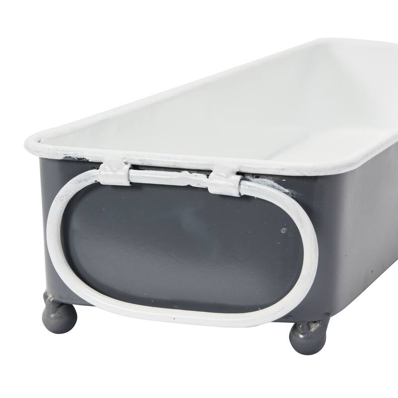 Decorative Metal Tray with 2 Handles