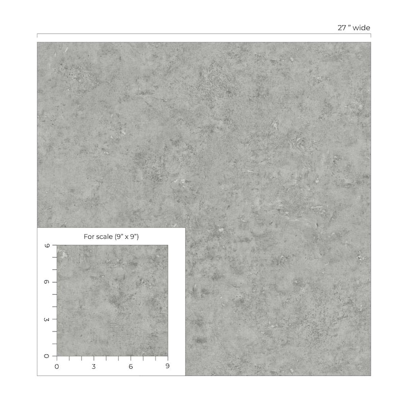 Seabrook Designs Cement Faux Embossed Vinyl Unpasted Wallpaper