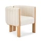 preview thumbnail 21 of 28, Christopher Knight Home - Chris Upholstered Boucle Dining Chairs with Rubberwood Frame Set of 4