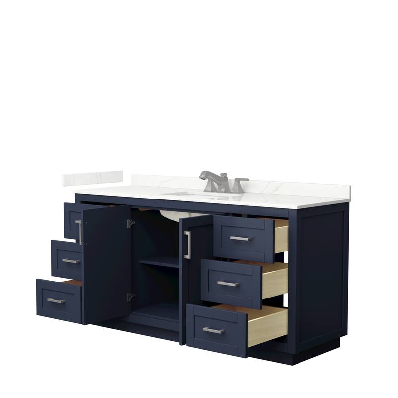 Miranda 66-inch Single Vanity, Quartz Top