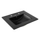 preview thumbnail 50 of 120, JONATHAN Y Aubert 3-Hole Rectangular Ceramic Single Sink Basin Vanity Top 24 in. - Black