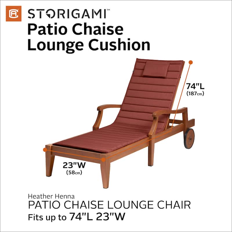 Mushola FadeSafe Chaise Lounge Cushion by Havenside Home - Chaise lounge chairs 74" L x 23" W - Heather Henna